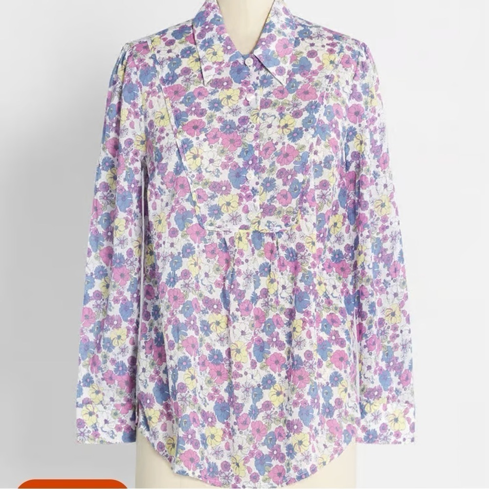 New ModCloth Flower Patch Pleasantries Popover Shirt